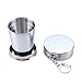 Mychampion Stainless Steel Telescopic Collapsible Shot Glass Cup With Key Ring(75ml)