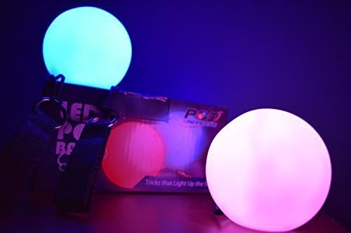 Poi Universe - Led Strobe Poi (Set of 2) - Version 2.0 - 6 Light Modes (4 Strobe, 2 Glow) - Batteries Included - Beautiful Packaging for Gifts