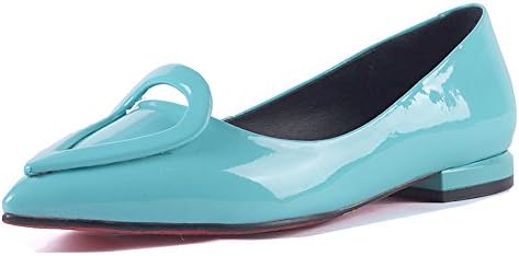 Aisun Women's Comfort Burnished Pointed Toe Dressy Slip On Chunky Low Heel Pumps Shoes