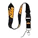 Black & Orange Logo Keychain Key Chain Black Lanyard Clip with Webbing Strap Quick Release Buckle (PCK-032)