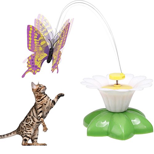 Buy Bifast Electric Rotating Butterfly Rod Cat Interactive Cat Toy/Pack
