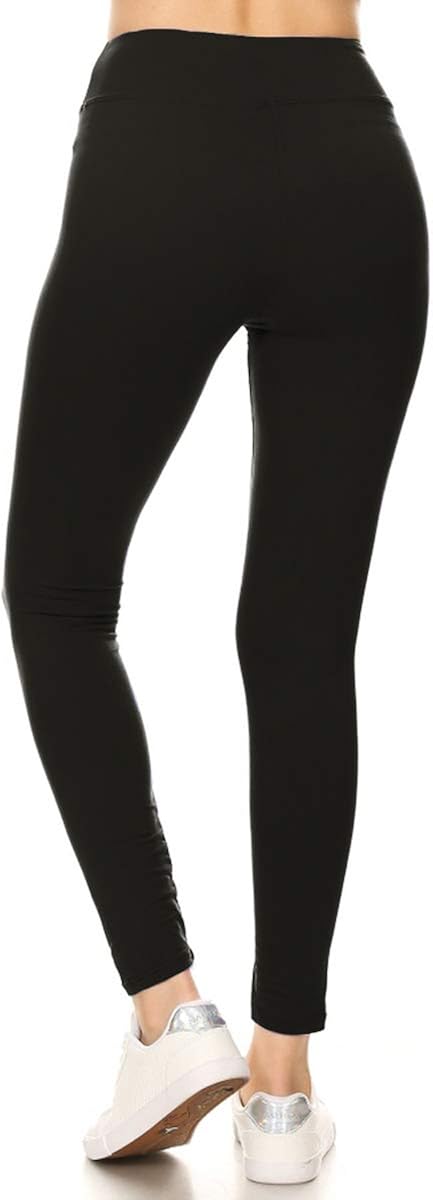 Leggings Depot High Waisted Solid Yoga Leggings at  Women’s Clothing store