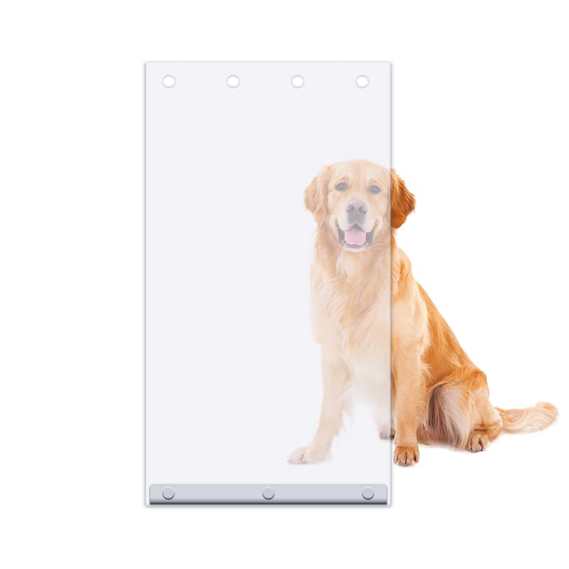 Photo 1 of Extra Large Replacement Dog Door Flaps, Clear Pet Door Replacement Flap Compatible with 9.88" x 18" Dog Door, Weather Resistant Replacement Flap Fits Pets Up to 90 Lbs