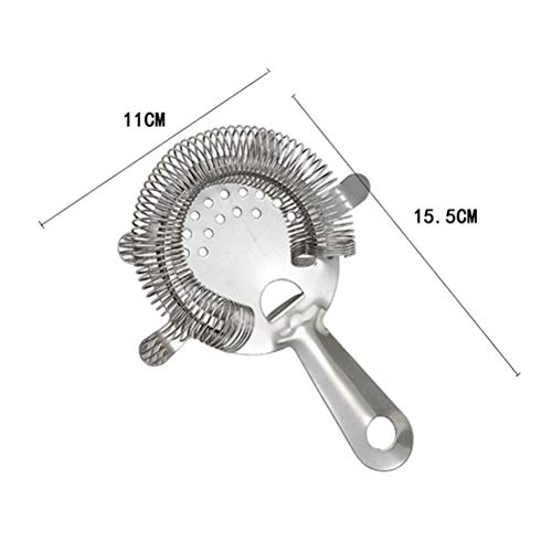 Calayu Barsieb, Edelstahl Cocktail Strainer Kreuz Bartending Filter Sieb DIY Cocktail Sieb Bartending Werkzeuge Bar… – Bild 5