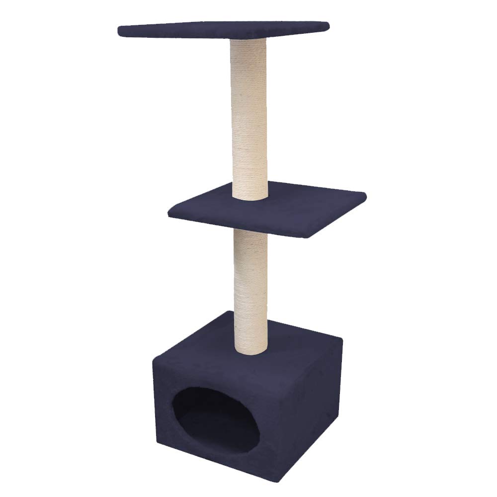 CROCI Munich Cat Scratcher, 35 x 35 x 106 cm, Blue