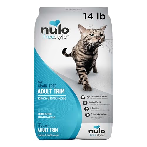 Photo 1 of Nulo FreeStyle High Protein Trim Cat Food, Salmon & Lentils Recipe - Natural Grain-Free Dry Cat Food for Weight Management with l-Carnitine, Natural Fiber, & Probiotics, 14 lb Bag