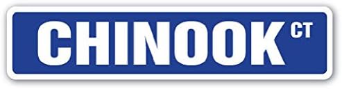 Chinook Street Sign Gift Helicopter Dog Fish Fisherman Breed Indians Copter 2PCS
