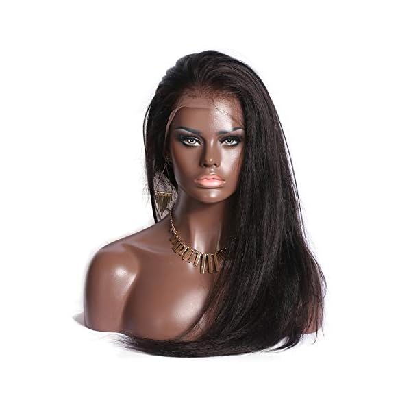 Synthetic Lace Front Wigs For Black Women Yaki Kinky Straight Hair