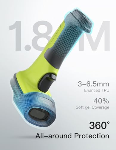 Inateck 2D Wireless Barcode Reader, Bluetooth Barcode Shower, QR Scanner, 1 Charge 3 Months, with AI/APP and SDK, BCST-72, Green