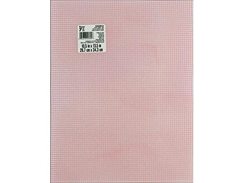 Mesh Plastic Canvas - Pink - 10.5 x 13.5