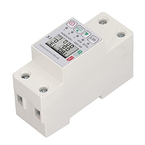 Inalámbrico 63A WiFi Smart Power, Interruptor de Disyuntor Inteligente WiFi Interruptor de Medidor de Potencia Inteligente WiFi Interruptor de Medidor con Medición y Disyuntor