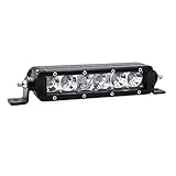 MICTUNING MIC-5DP30, SR-Mini Series 30W Single Row Cree LED Light Bar Combo Spot Flood 2700 lm, 400m Visibility, 8'' L