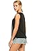 Halife Women's Casual Pleated Front Chiffon Sleeveless Blouse Tops (L, Black)