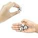 Outuxed 1 Inch Jingle Bells Christmas Silver Jingle Bells Craft (50 Pack) for Festival Decoration DIY Craft & 20-Meter Red Cord
