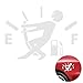WINOMO Funny Car Stickers High Gas Consumption Decal Fuel Gage Empty Stickers (White)