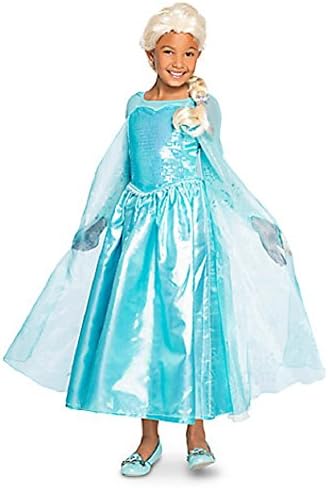 DISNEY STORE AUTHENTIC FROZEN ELSA COSTUME DRESS GOWN GIRLS 2017 - COSPLAY (9/10)