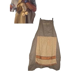 Chef's Prank Apron, Funny Prank Aprons For Men, Pop-Out Surprise Pocket Novelty Mens Apron, Surprise Hiding In The Pocket