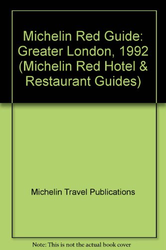 Michelin Red Guide Greater London 1992