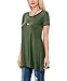 TOPONSKY Women's Flow Tunic Shirts Short Sleeve Scoop Neck Loose Fit Casual Top