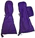 N'Ice Caps Kids Thinsulate Easy On Velcro Wrap Mittens with Elbow Length Cuff (6-8yrs, Dark Purple)