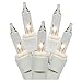 Clear Christmas Lights, White Wire (50 Count)