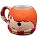 Harry Potter Hermione Granger Coffee Mug, 24 oz - Cute Chibi Design with Gryffindor Scarf Handle - Officially Licensed - Book & Movie Gift for Kids, Teens, Adults
