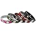 MIKINI Set of 3 Womens Silver Plated Alloy Metal Bracelets Engraved Message Motivational Inspirational Words Round Charm Pendant Adjustable Bracelets (Leather)