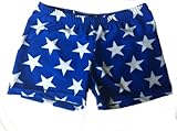 Blue with White Stars Basic Shorts (Blue, 2.5 in. Adult L 12-14)