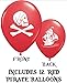 Pirate Party Favors - 36 Caribbean Pirates Latex Balloons - Pirate Party Supplies - Great for Pirate Themed Parties!