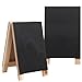 Tabletop Mini Wooden Easel Chalkboard Sign, Erasable Double-Sided Message Memo Board - MyGift