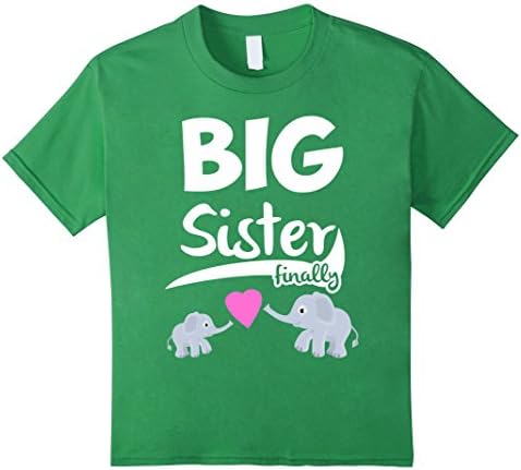Kids Big Sister Shirt with Little sister - Kids T-shirt for girls 6 Grass