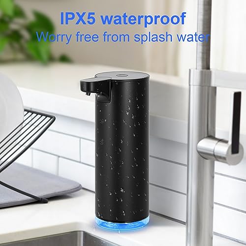 LAOPAO Soap Dispenser Automatic Stainless Steel Soap Dispenser Electric Soap Dispenser IPX5 Waterproof USB-C Charging with Infrared Motion Sensor for Kitchen and Bathroom