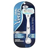 Gillette Venus Platinum Extra Smooth Metal Handle Women's Razor - 1 Handle + 2 Refills