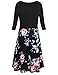 Cinery Women's 3/4 Sleeve Tie Front Floral Breastfeeding and Maternity Dresses