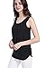 SUIEK Maternity Nursing Tank Tops Breastfeeding Tee Shirt Double Layer Sleeveless Pregnancy Shirt (Large, Black)