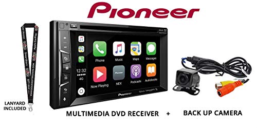 Pioneer AVH-1300NEX 6.2" DVD Receiver Apple CarPlay Built in Bluetooth Backup Camera and Sound of Tri-State Lanyard Bundle (Renewed)