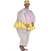 Qshine Inflatable Ballet Ballerina Cosplay Costume Halloween Funny Fancy Dress Blow Up Suit (Adult(150-200CM), Pink)
