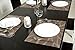 SICOHOME Placemats,Placemats for Table,Set of 4,Brown,Vinyl Kitchen Placemats,