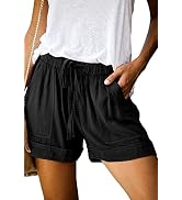 KISSMODA Womens Summer Shorts Leopard 