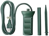 Master Electrician SP-049 3 outlet Power Stake, Green