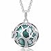 EUDORA Tree of Life 20mm Czech Rhinestuds Harmony Ball Pendant Chime Necklace Wishing Ball,30