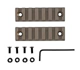 Monstrum Tactical Small (7 Slot/3 inch) Picatinny Rail for Keymod Systems (Flat Dark Earth x 2)