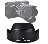 JJC LH-EW53 Dedicated Bayonet Lens Hood for Canon EF-M 15-45mm f/3.5-6.3 is STM Lens, Canon 15-45mm is STM Lens Hood Shade, Replacement of Canon EW-53 Lens Hood