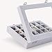 Pasutewel Velvet Glass Ring Jewellery Display Storage Box Jewelry Holder Storage Organizer Stand (Grey-(24 Grids))