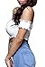 Women's Sexy Off Shoulder Ruffle Crop Top Short Sleeve Ribbed Bustier Bandeaux S White