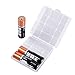 KEEPOW 12 Pcs AA/AAA Battery Storage Case Holder Box, Clear Color