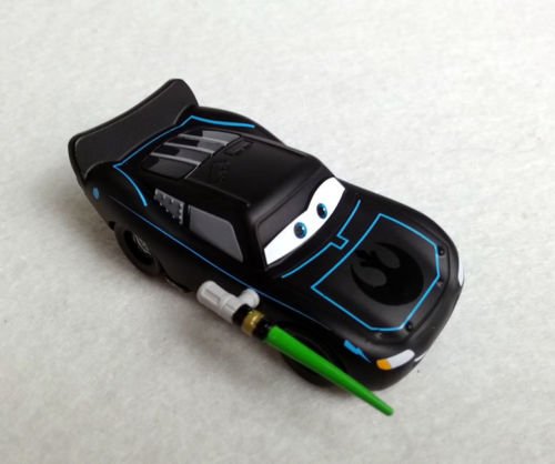 Disney Star Wars Pixar Cars Lightning McQueen as Jedi Luke Skywalker 1/55 Die-Cast Loose