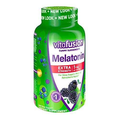 VITAFUSION EXTRA STRENGTH MELATONIN GUMMIES, BLACKBERRY 120 EA (PACK OF 6)