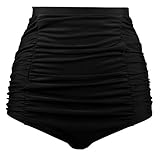 Angerella Women's Vintage High Waisted Bikini Bottom Swim Shorts