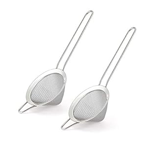 AIEVE Cocktailzeef, 2 stuks roestvrijstalen staafzeef, theezeef, fijne zeef zeef, fijne zeef, conische zeef met handvat…